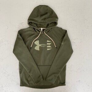 Under Armour Storm 1 Hooded Fleece Lined Sweatshirt Kangaroo Pouch Green Sz S